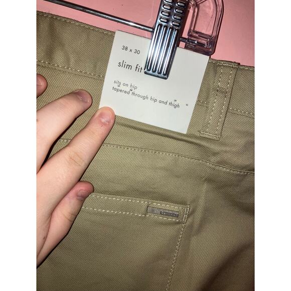 NWT Calvin Klein khaki Mens pants size 38X30 - Picture 5 of 8